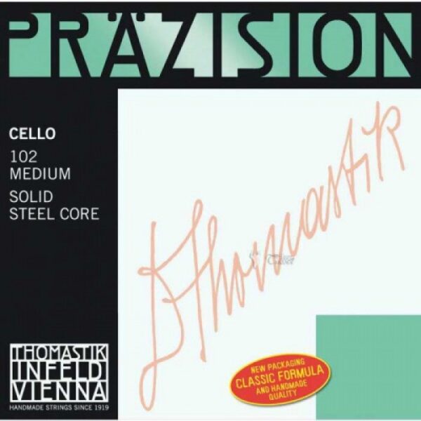 Thomastik 102 - Prazision Solid Steel Core (Medium) - Cello Strings