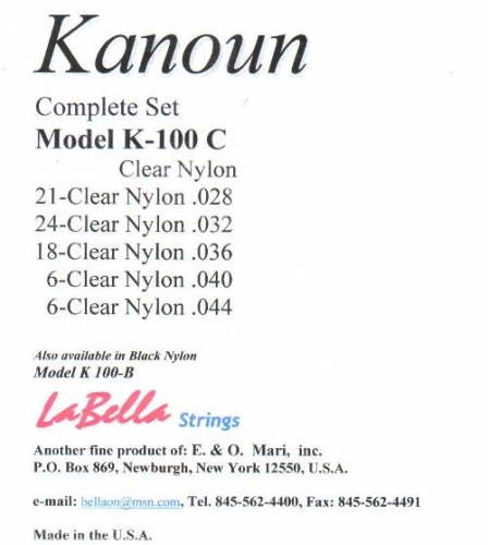 La Bella Strings K100 Kanoun – Kanun Teli Set