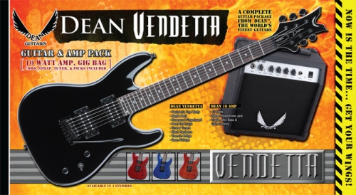 Dean Guitars Vendetta XM Shredder Electric Guitar Paketi - Dean Mean 10w Amplifier