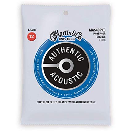 Martin & Co 41Y18MA540PK3 - Light Acoustic Guitar Strings