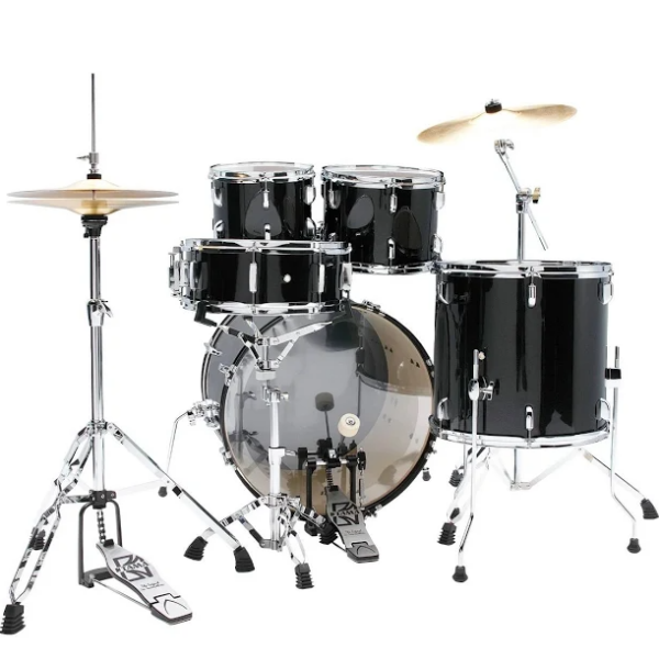 Nemesis 5 Parça 22” Akustik Bateri Zil ve Standlar Dahil Kırçıllı Gri