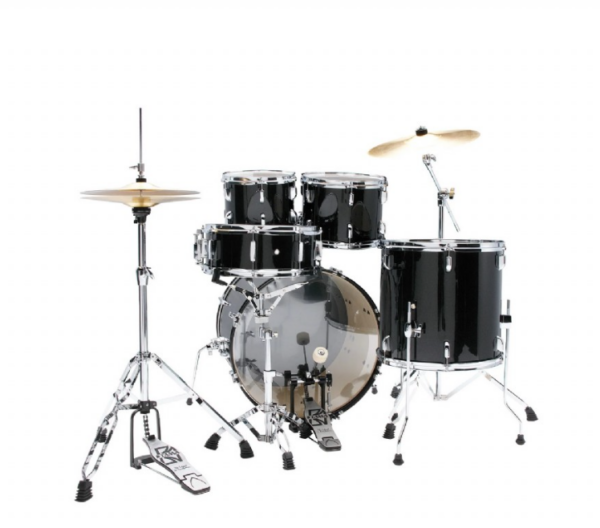 Nemesis 5 Parça 22” Akustik Bateri Zil ve Standlar Dahil Metalik Siyah