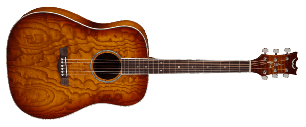 Dean Guitars AXDQATSB – AXS Dread Quilt Ash Akustik Gitar – Tobacco Sunburst