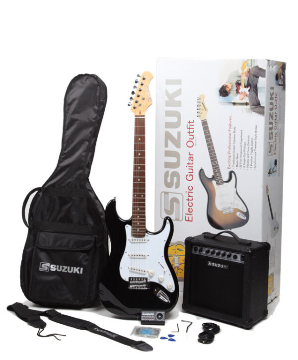 Suzuki SST1BKPK – Elektro Gitar Seti (Siyah)