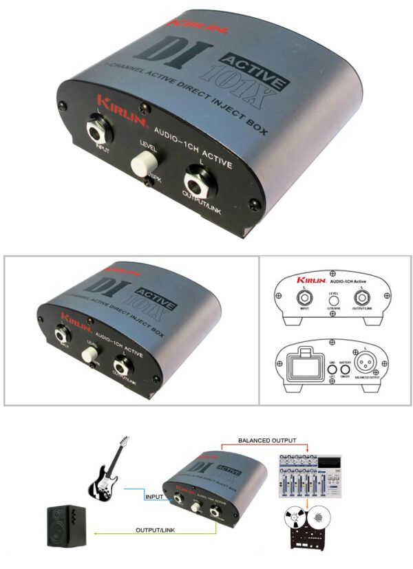 Kirlin Cable DI101X - Single Kanal Aktif DI-Box