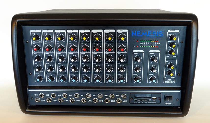 Nemesis N8MXR – 8 Kanal 2X400 Küp Mixer ( Efektli ve Usb Girişli )