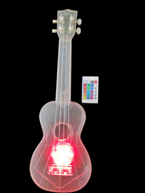 GONZALES Şeffaf Soprano Uzaktan Kumandalı Ledli Ukulele