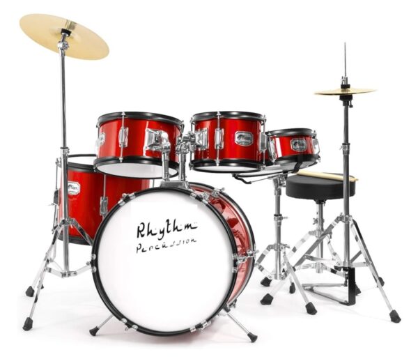 Rhythm Percussion Acoustic Drum Kit 20 inch Red