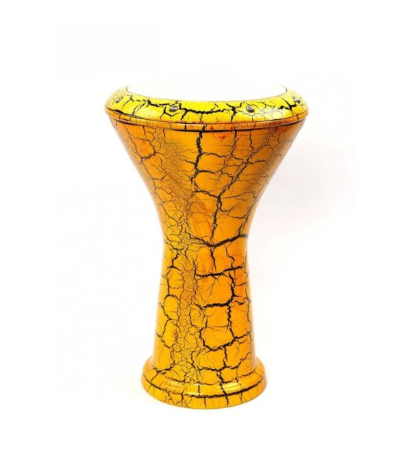 Rhythm Percussion Çatlak Boyalı Döküm Darbuka Sarı
