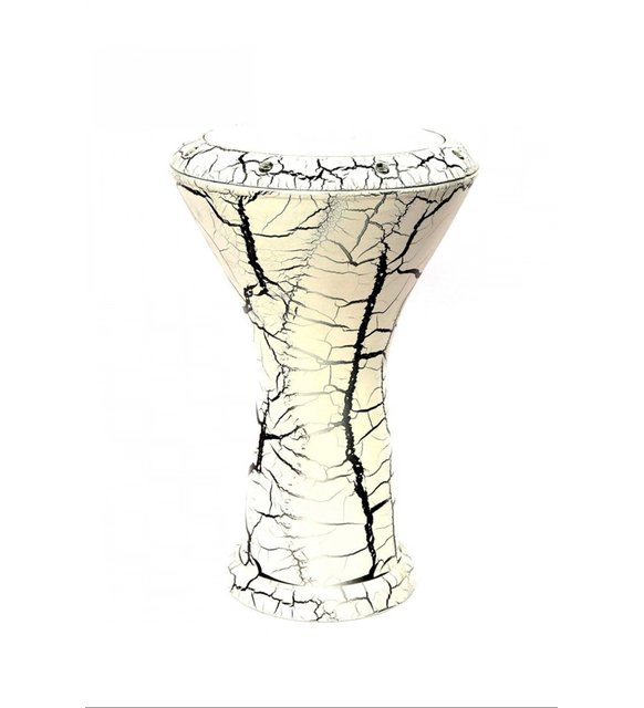 Rhythm Percussion Çatlak Boyalı Döküm Darbuka Beyaz
