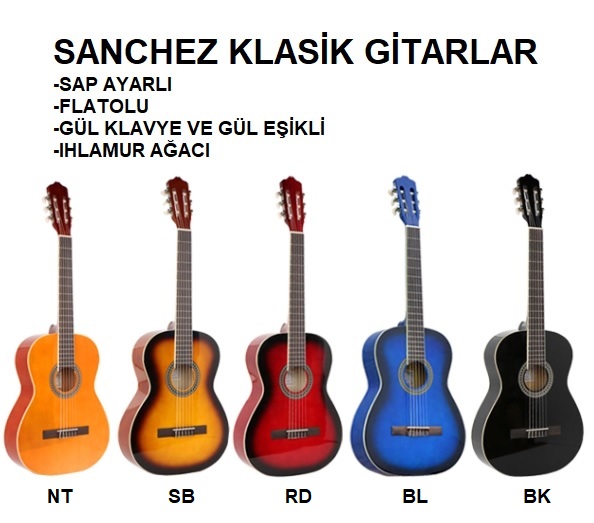 Sanchez 4/4 Klasik Gitar (Günbatımı)