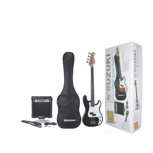 Suzuki SPB1BKPK – Bass Gitar Seti (Siyah)