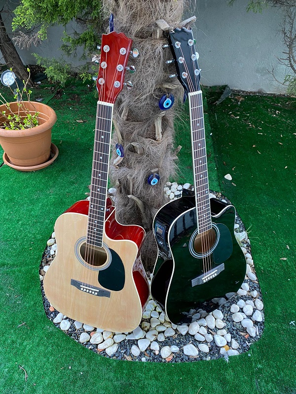 Sanchez Elektro Akustik Gitar Cutaway Jumbo Kasa (Naturel)