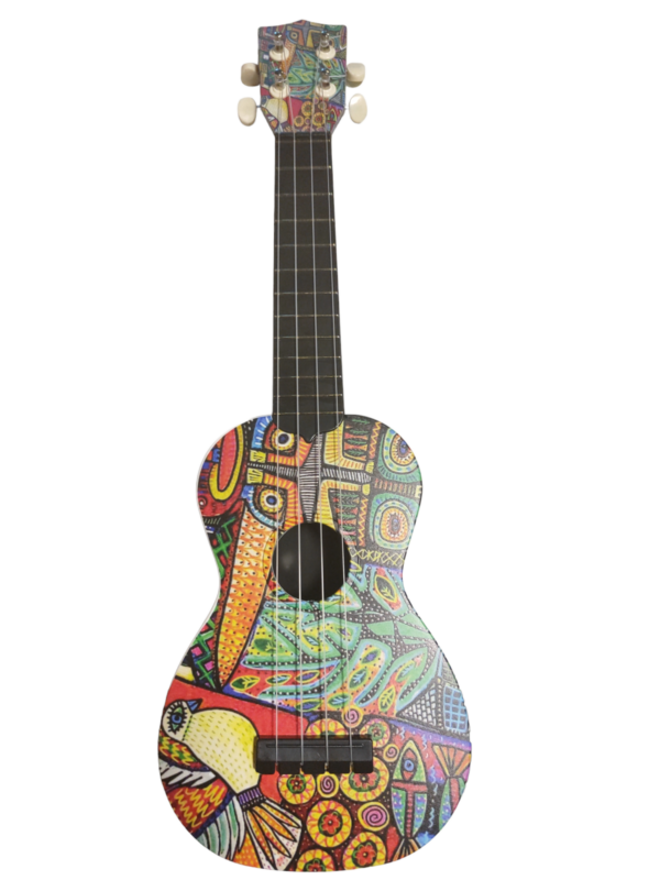 Gonzales Soprano Ukulele Kuş Desenli Kapak