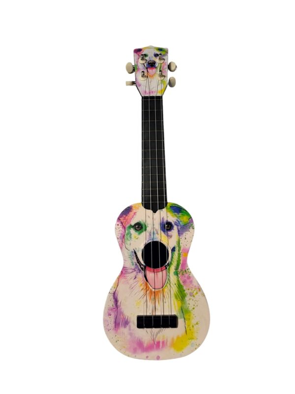 GONZALES Soprano Ukulele Köpek Desen Kapak
